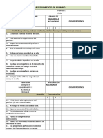 Ficha de Observación para Seguimiento de Casos