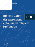 Dictionnaire Des Expressions Et Tournures Claquées Sur L'anglais