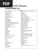 The Intel GMA 950 Game Compatibility List