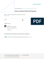 Modeling of A Direct Carbon Fuel Cell System