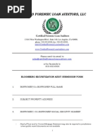 Certified Forensic Loan Auditors, LLC: Bloomberg Securitization Audit Submission Form