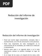 Redacción Del Informe de Investigación