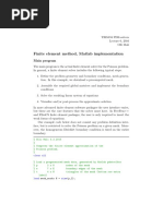 Finite Element Method, Matlab Implementation: Main Program