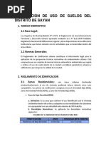 Zonificación de Uso de Suelos Del Distrito de Sayan