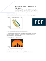 Soal Tematik Kelas 1 Tema 8 Subtema 1234 Semester 2 TH