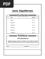 Ionic Equilibrium