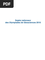 Sujets Des Olympiades de Geosciences 2010 147622