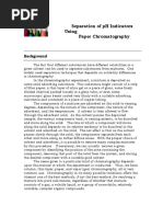Lab 3 - Separation of PH Indicators Using Paper Chromatography