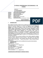 Acta de Enjuiciamiento - Peculado de Uso y Encubrimiento Real