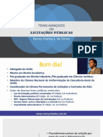 Apresentação - Temas Avançados em Licitações Públicas - Ronny Charles (Elo Consultoria)