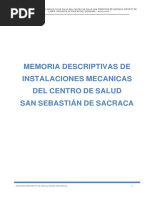 Memoria Descriptiva - Instalaciones Mecanicas