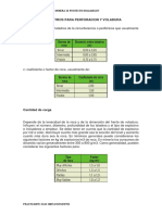 Parametros para Perforacion y Voladura