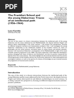 The Frankfurt School and The Young Habermas