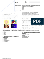 Genetics Growth and Development Quiz