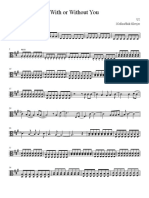 With or Without You Violin Violax - Viola PDF