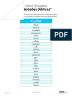 Letras Revueltas Ciudades Biblicas