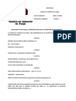 Certificado Representacion Legal