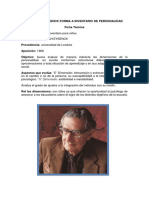 Eysenck y Eysenck Forma A Inventario de Personalidad