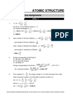 Atomic Structure: Solutions To Subjective Assignments