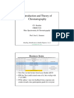 Introduction and Theory of Chromatography: Business Items