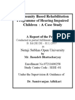 Community Based Rehabilitation