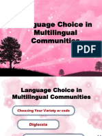 Language Choice in Multilingual Communities