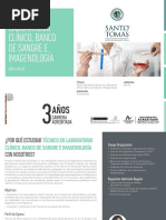 Técnico en Laboratorio Clínico Banco de Sangre e Imagenología 10012018