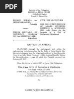 NOTICE of APPEAL 