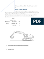 Cylinder Drift - Check - Empty Bucket