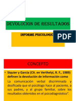 Devolucion de Resultados