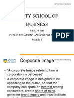 Amity School of Business:, VI Sem Public Relations and Corporate Image