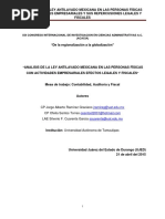 Analisis de La Ley Antilavado Mexicana en Las Personas Fisicas Con Actividades Empresariales Efectos