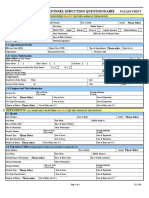 Personnel Induction Questionnaire: Please Print 1. Staff Member