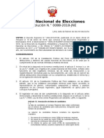 Jurado Nacional de Elecciones: Resolución N.° 0088-2018-JNE