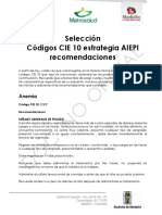 Aiepi y Codigos Cie 10