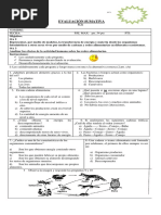 Evaluacion N°4 Ciencias 6° Basico