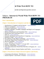 Internet & World Wide Web HOW To PROGRAM - Lecture Notes, Study Materials and Important Questions Answers