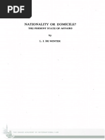 Nationality or Domicile? The Present State of Affairs (Louis Izaak de Winter) 