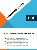 Leaderships Styles Powerpoint