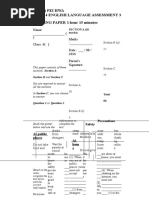 SJK (C) Pei Hwa Year 4 English Language Assessment 3 WRITING PAPER 1 Hour 15 Minutes