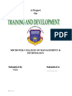 Training and Development