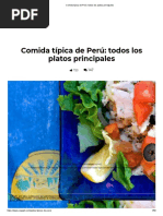 Comida Típica de Perú - Todos Los Platos Principales