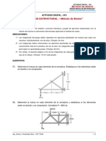 ACTIVIDAD GRUPAL Nº5 - Análisis Estructural - Método de Nodos