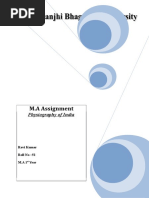 M.A Assignment: Physiography of India