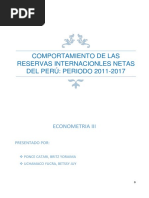 Comportamiento de Las Reservas Internacionles Netas Del Perú