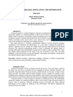 Financial Modelling, Simulation, and Optimisation: Mihir Dash Alliance Business School, Bangalore, India