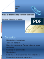 TEORIA 3. Metabolismo Bacteriano