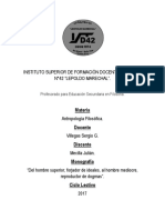 José Ingenieros Monografía "Del Hombre Idealista Forjador de Ideales Al Hombre Mediocre Reproductor de Dogmas".