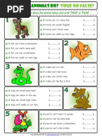 Ability and Inability True or False Esl Exercise Worksheet For Kids