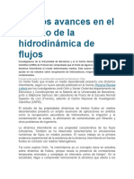 Nuevos Avances en El Estudio de La Hidrodinámica de Flujos